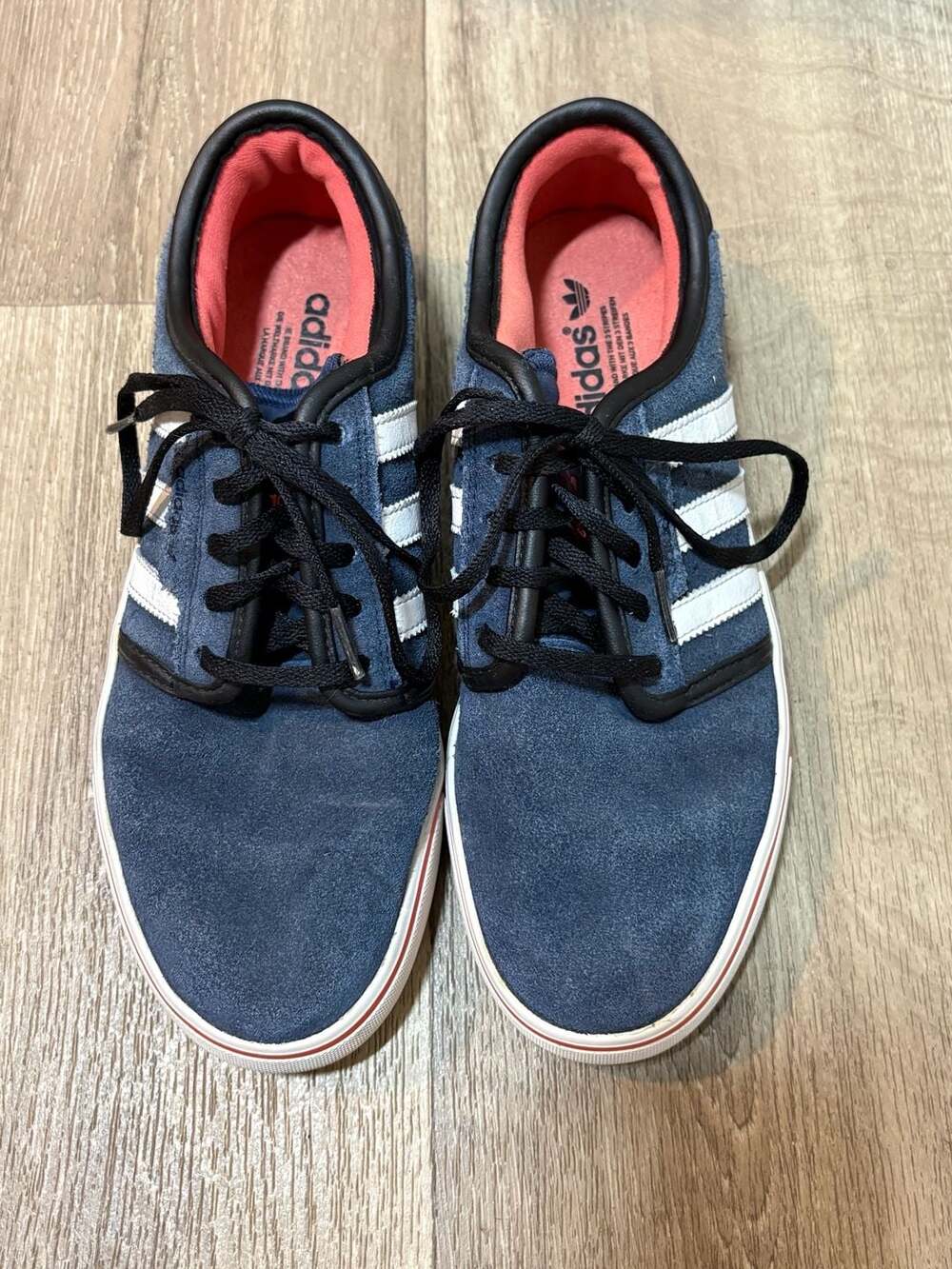 Adidas Seeley Skateboarding Shoes Collegiate Navy Black White Men's Size 6.5
